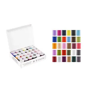 Mandala Crafts Mini-Spool Sewing Thread Kit – Spun Polyester Thread for Sewing - Sewing Thread Assortment Sewing Threads for Hand Sewing 30 Color Thread Set 20 x 30 Yards