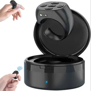 Wireless Page Turner, Rechargeable BT Remote Control with Charging Case, Selfie Accessories for iPhone, Android Smartphone & iPad Phone