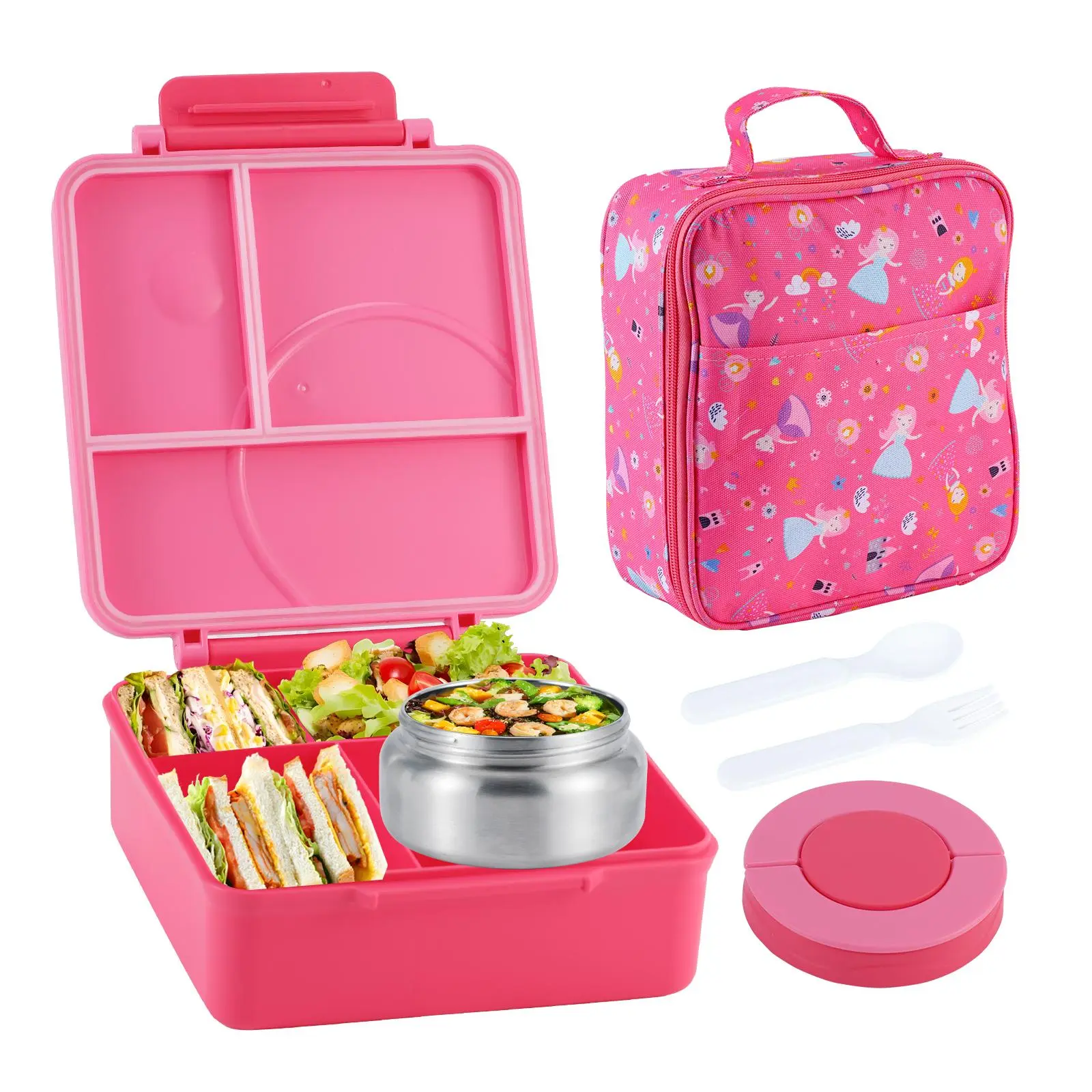 Pink Lunch Box & Bag
