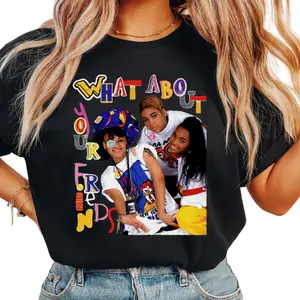 Retro 90s TLC What About Your Friends T-Shirt, Vintage R&B Hip Hop Group Tee, Vintage Pop Group Merch, Oversized Aesthetic Top, 90s Fan Gift, Unisex	