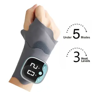 Nectarbellis Hand Massager for Wrist & Hand Pain Relief - 5 Modes 9 Levels with Soothing Heat, Cordless USB Rechargeable Wearable Heated Vibratory Massager Wrap for Arthritis Carpal Tunnel,Portable Gift for Women Men Mom Home Office Travel Daily Hand Care