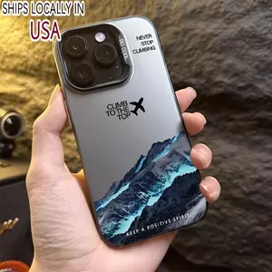 Mountain & Airplane Pattern Phone Case, Anti-fall Phone Protector Cover, Shockproof Phone Protective Case Compatible with iPhone 16 15 14 13 12 11 Series funny  phone  case Protection Casing