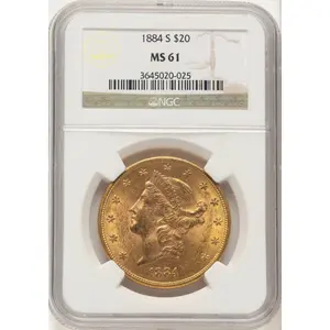 Liberty Double Eagles (1884-S $20 Brown Label)