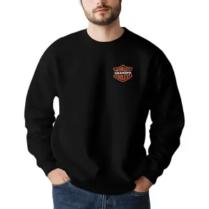 World's Coolest Grandpa Nickname Gift Motorcycle Dad Print Back Font Sweatshirt/Hoodie, Father's Day Tee Birthday Gift from Grandkids Menswear Top 250911