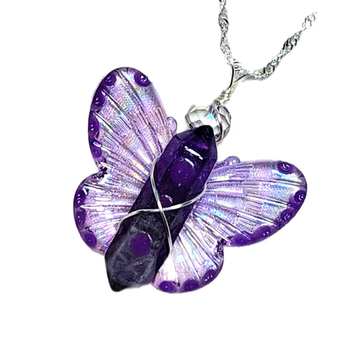 PS: Dark Wings Fairy Silver Necklace