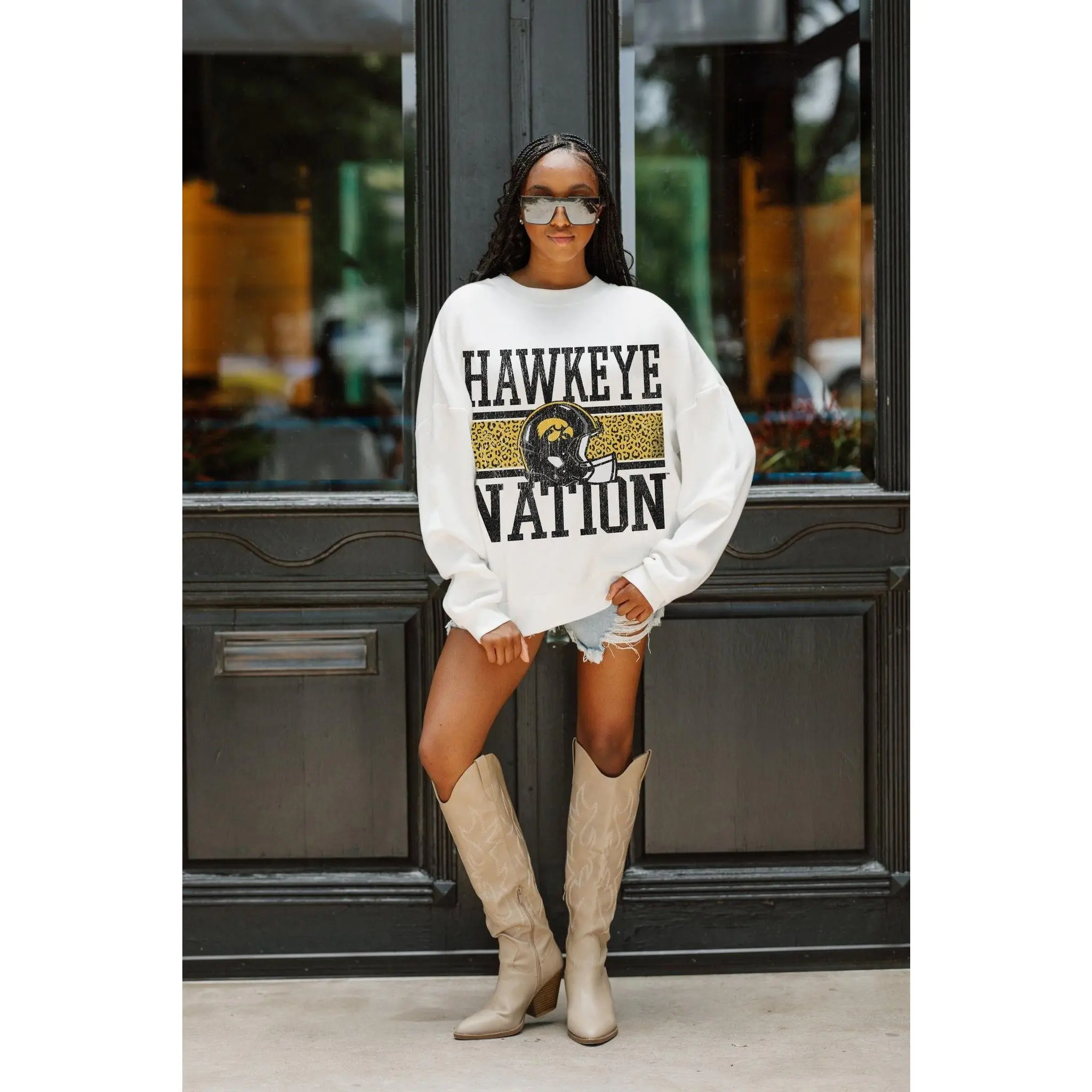 [Sale off up to 50%] Iowa Fair Catch Crewneck Pullover Sweatshirt, streetwear graphic tee