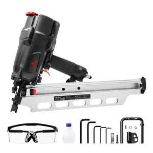 Aeropro Tools Pneumatic Framing Nailer RHF9021, 21 Degree plastic collated nails from 2-Inch to 3-1/2-Inch With Toolless Depth Adjust,No Mar Tip and Rafter Hook