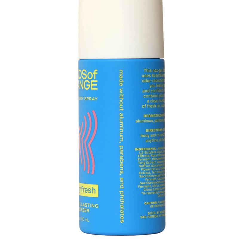 Winds of Change NEX GEN BODY SPRAY Mighty Fresh - 3.3 oz Aluminum-Free Plant-Based Formula for Instant & Lasting Confidence