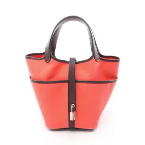 Pre-owned HERMÈS Calfskin Shoulder Bags Hermes Picotin Lock PM Cargo Calf Handbag