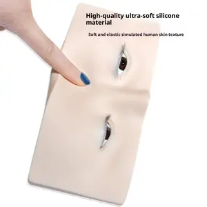 Soft rubber material eyelid lifting and eyelash beauty practice tool board, three-layer simulation eyelash grafting special head mold