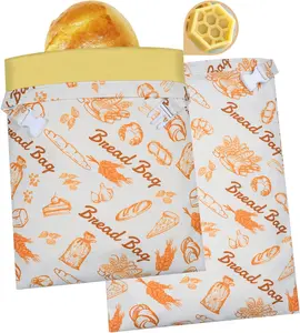 2 Packs Reusable Beeswax Bread Bags for Homemade Sourdough Bread - Keep Your Loaf Fresh for Days - Extra Large and Easy to Clean Cotton Storage Bag, The Perfect Fresh Keeping, XL 17x13 Inch
