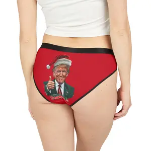 Trump Women's Underwear, Festive Women's Underwear, Holiday Lingerie, Christmas Gift, Funny Trump Panties, Novelty Undergarments
