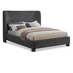 Penny Linen Textured Fabric Upholstered Bed