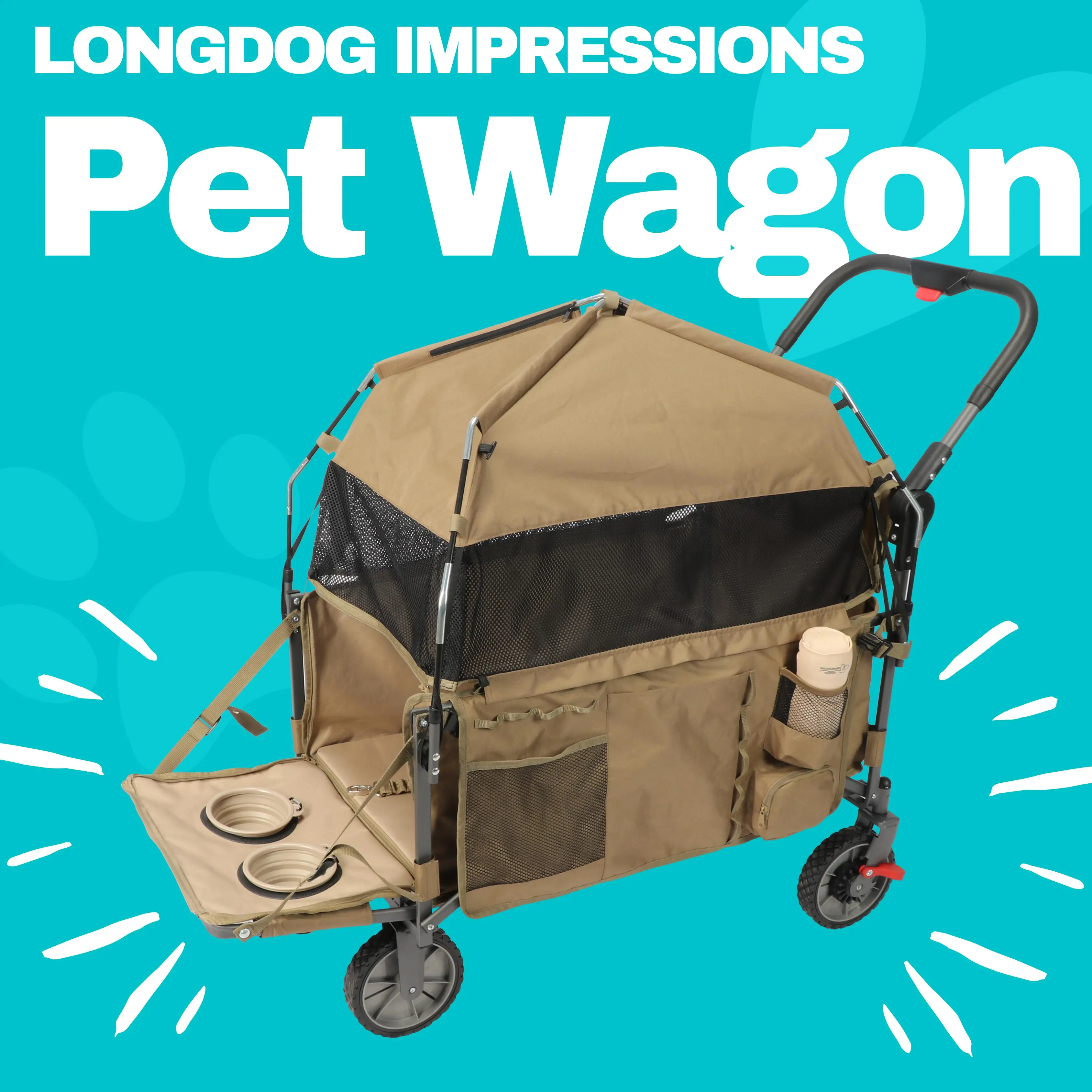 LONGDOG IMPRESSIONS Pet Foldable Wagon