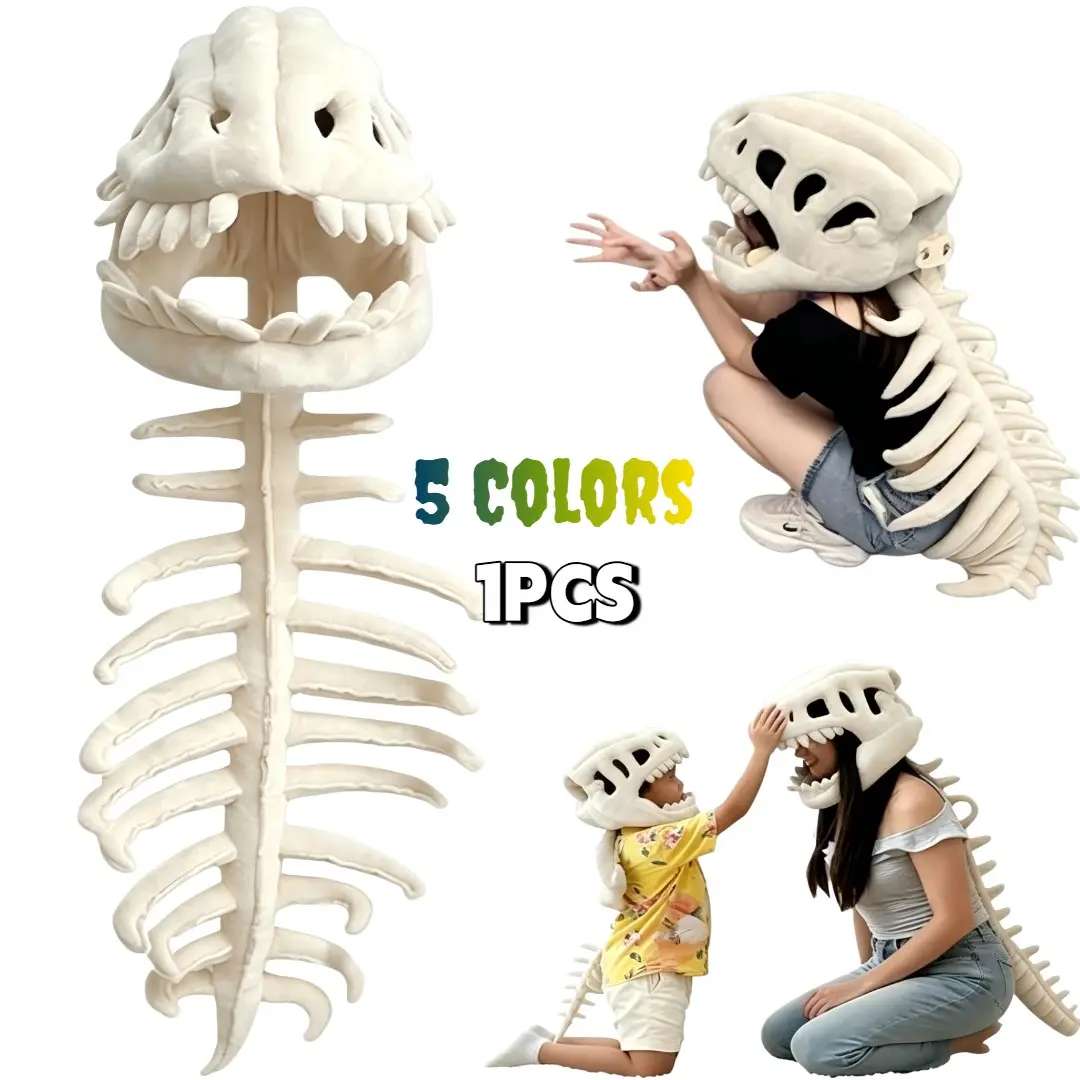 5Colors Dinosaur Skeleton Costume-Parent-Child Matching Apparel-3D Spinosaurus Skull Mask, Party Favors, Halloween, Birthday Gifts