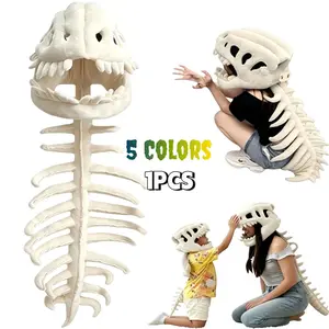 5Colors Dinosaur Skeleton Costume-Parent-Child Matching Apparel-3D Spinosaurus Skull Mask, Party Favors, Halloween, Birthday Gifts