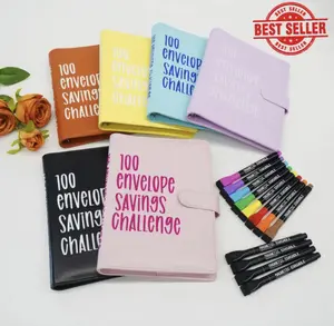 100 Envelope Challenge Leather Binder- Easy way top save $5,050