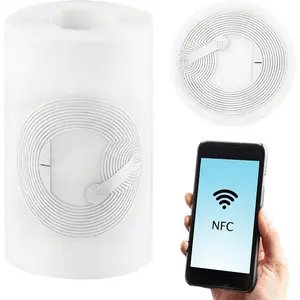 60 count NFC Tags Sticker, Rewritable Programmable 215 Chip Blank NFC Cards Stickers, Adhesive NF C Tags for  NF C-Enabled Mobile Phones Devices