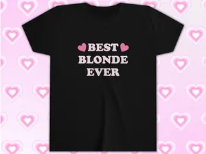 Best Blonde Ever Y2K Inspired Crop Top, Blondie Outfit, Gift For Blonde Girl, 00s Inspired Vintage Retro Tee, It Girl Clothing, Bimbo Style