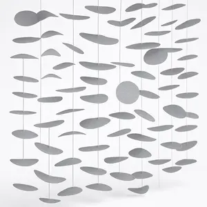 Silver Tissue Circle Backdrop Decoration