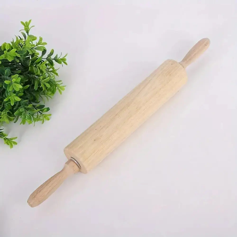 WALFOS French Rolling Pin for Baking, 17 Inch Natural Beech Wood Rolling Pins, Kitchen Dough Roller for Fondant, Pizza, Pie, Cookie and Pastry