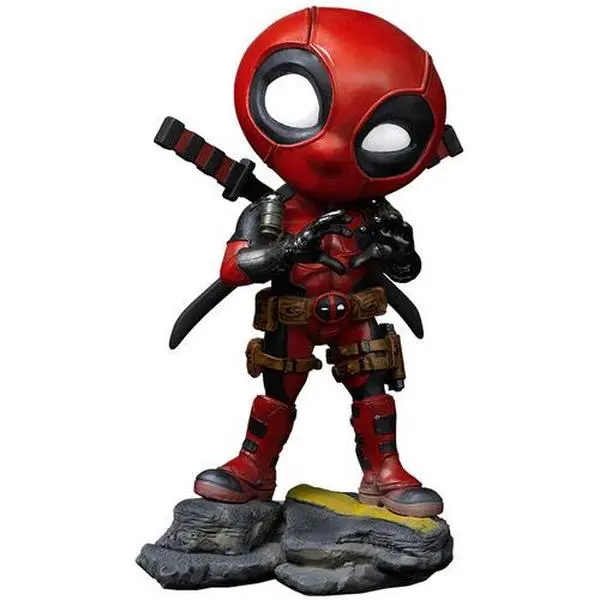 Iron Studios Marvel Comics MiniCo Deadpool Humorous Merc with a Mouth Character-Based Collectible Figurine, 5.6" Height, Multicolor Statue