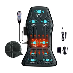 Massage Seat Cushion For Couch, Chair, Massager Mat With Heat, Upgrade Seats, Lumbar Traction & Relax, 9 Vibration Motors & Triple Back Heating Pad, Full Body Massager For Back Waist Hip Leg, Massager Gift For Mom/Dad/Women/Men
