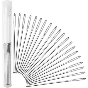 20 Pieces 2 Inch Large-Eye Blunt Needles, Tapestry Darning Embroidery Knitting Needle Yarn Sewing Needles with Clear Bottle