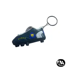 Pumas Keychain - Soccer Shoe Design, Ligamx Gift Keychain, Blue and White Color Scheme, Official Pumas Logo