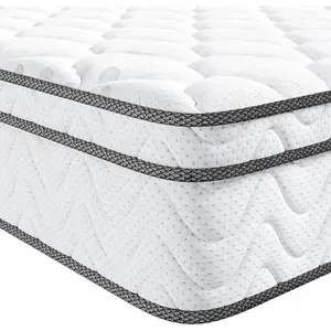 Vesgantti All Size Mattress, Hybrid Mattress in a Box, Gel Memory Foam and Pocket Coils Innerpring Mattresses Medium Plush Feel