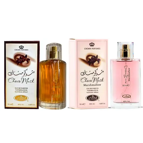 Al-Rehab Choco Musk + Choco Musk Marshmallow 50ml EDP — Strawberry Marshmallow & Cocoa Gourmand, Unisex, Long-Lasting