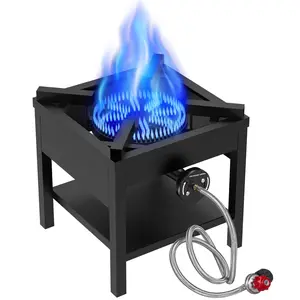 Bestfire High-Pressure Outdoor Stove: 260,000 BTU of Cooking . Includes 0-30 PSI Regulator & Steel Hose for Turkey Frying Outdoor Cooking propane power seafood boil adjustable