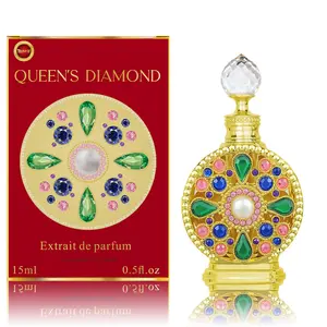Tonfly Queen Diamond Perfume Oil - Alcohol-free, 15ml, Unique Design, Floral and Fruit Fragrance, Perfect for You, Her Majesty