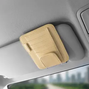 Car Sun Visor Organizer, Multi-pocket Car Sun Visor Storage Bag with Pen Holder, Car Interior Accessories for Stowing & Tidying, Car Storage Organizers