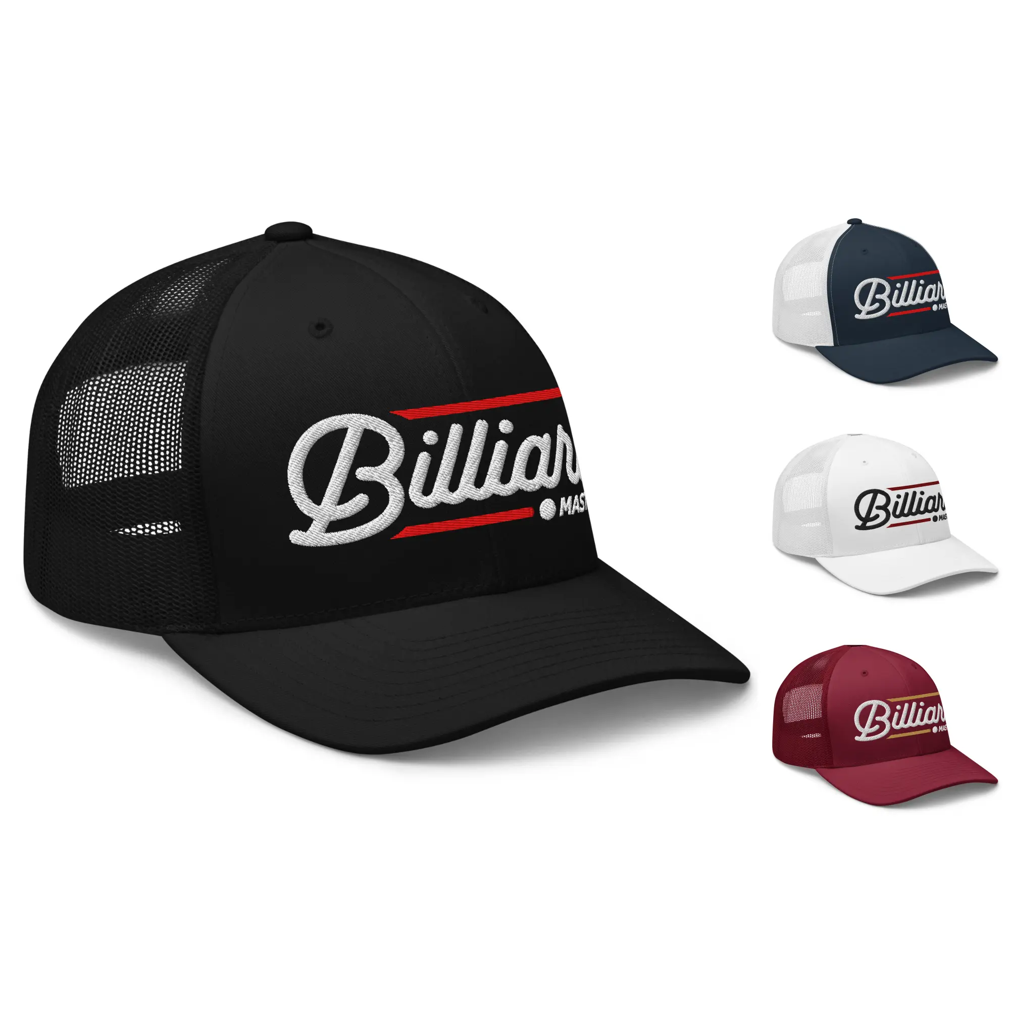 Billiard Master Retro Pool Mesh Billiards Hat Trucker Cap