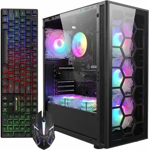 STGAubron Gaming PC Desktop Computer, Intel Core i7 up to 3.9GHz, GeForce RTX 3050 6G, 32GB RAM, 1TB SSD, WiFi 6, BT 5.0, RGB Fan x6, Windows 11 Home