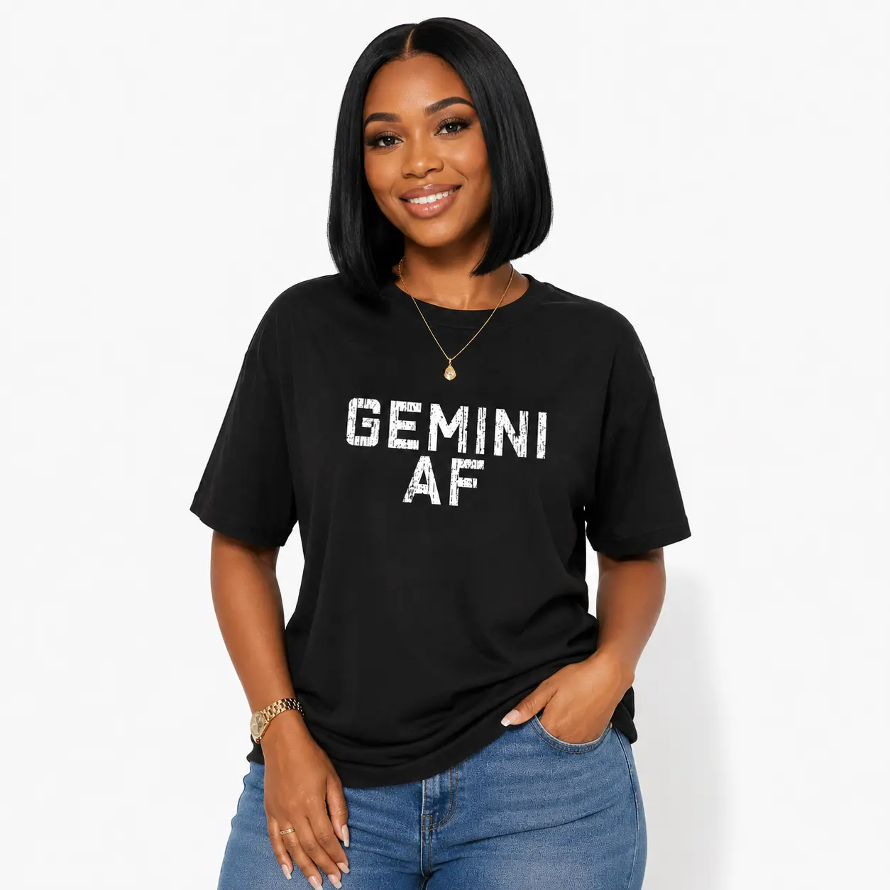 cotton Gemini Astrology Birthday Gift Sign T-Shirt Fashion printing Tshirt for women