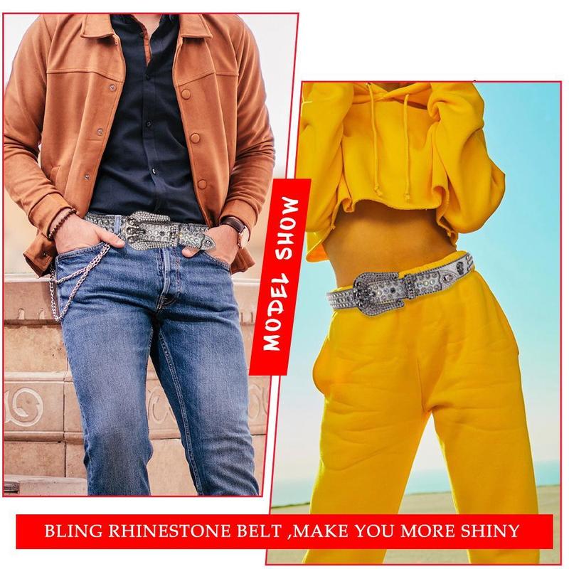 Gothic Skull Rhinestone Belt for Men & Women | Y2K Wide Statement Belt  Punk Rivet Detail & Full Crystal (TikTok Viral Designer Look) modern  belt goth  belt