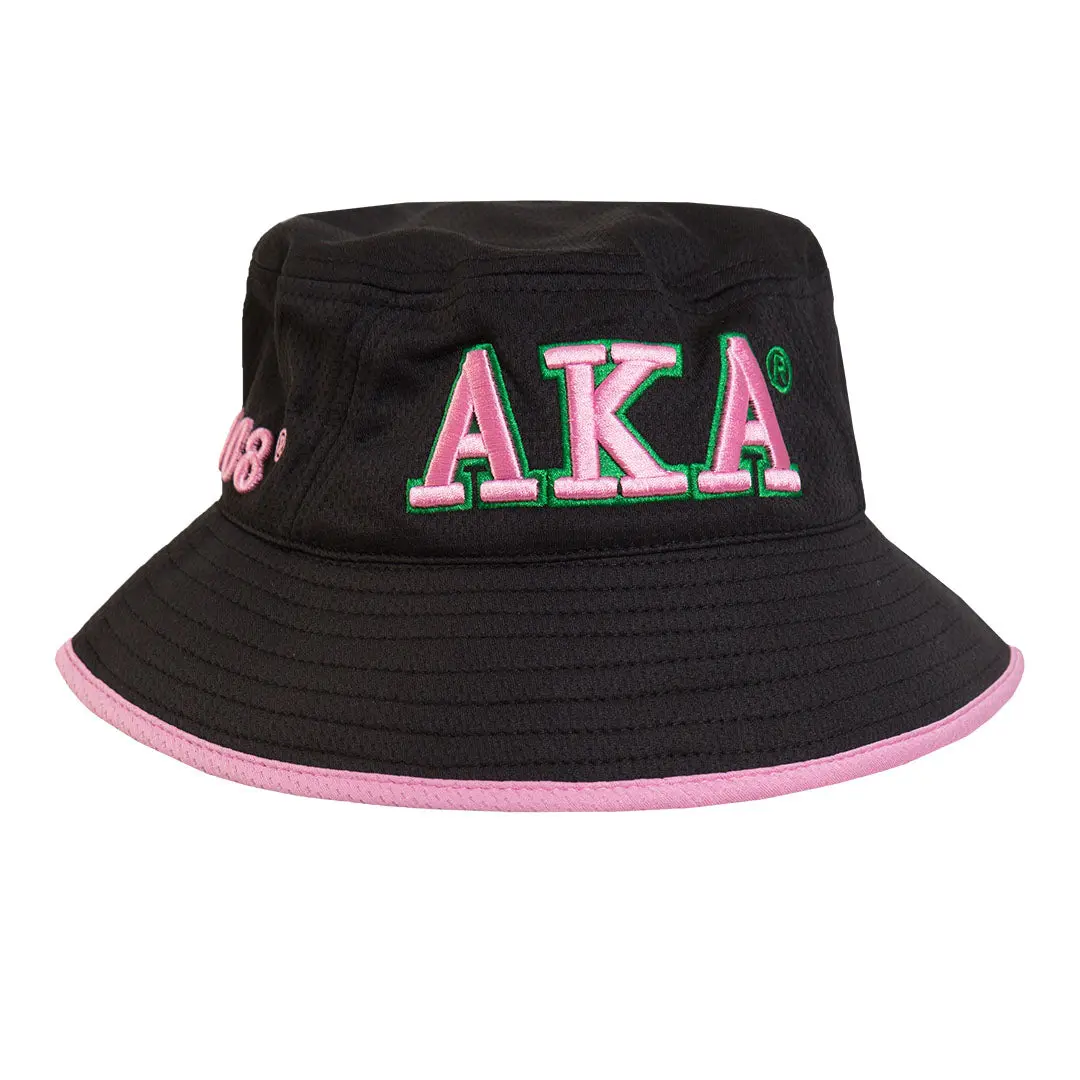 Alpha Kappa Alpha Flexfit Embroidered Bucket Hat Black Alpha Kappa Alpha Flexfit Embroidered Bucket Hat Black