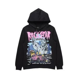 Kip Black Graphic Relaxed Hoodie