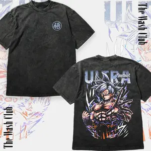 Goku Ultra Instinct Vintage Graphic Tee - Acid Wash Dragon Ball Z Shirt - Retro Anime Oversized T-Shirt DBZ Merch