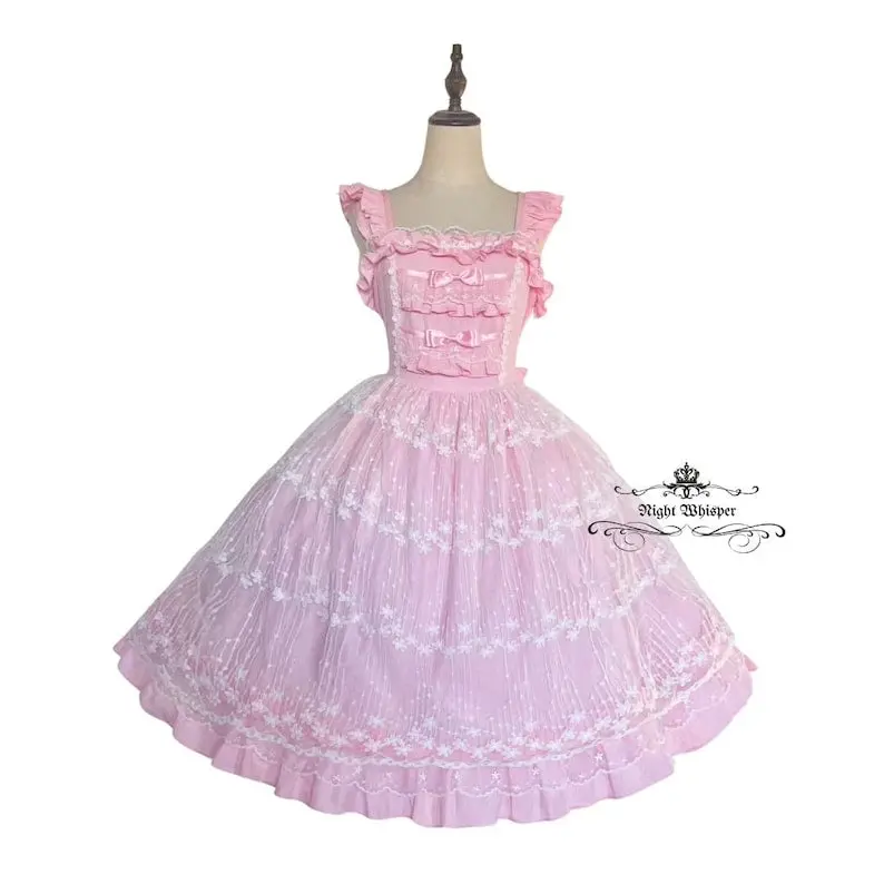 Pure Cotton Elegant Lace JSK - Pink