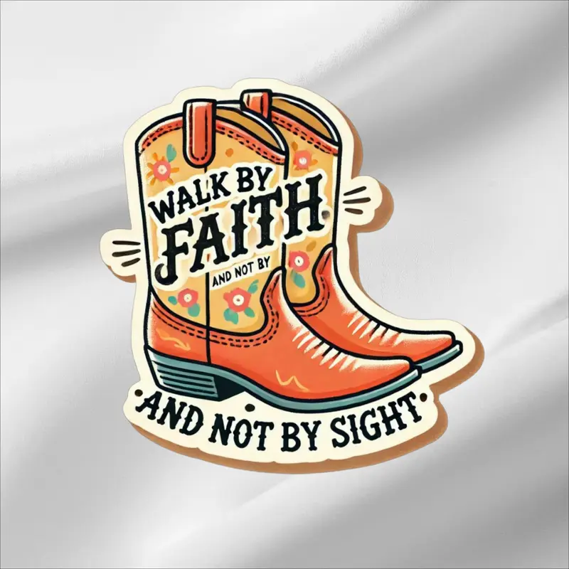 Walk By Faith 3" Sticker