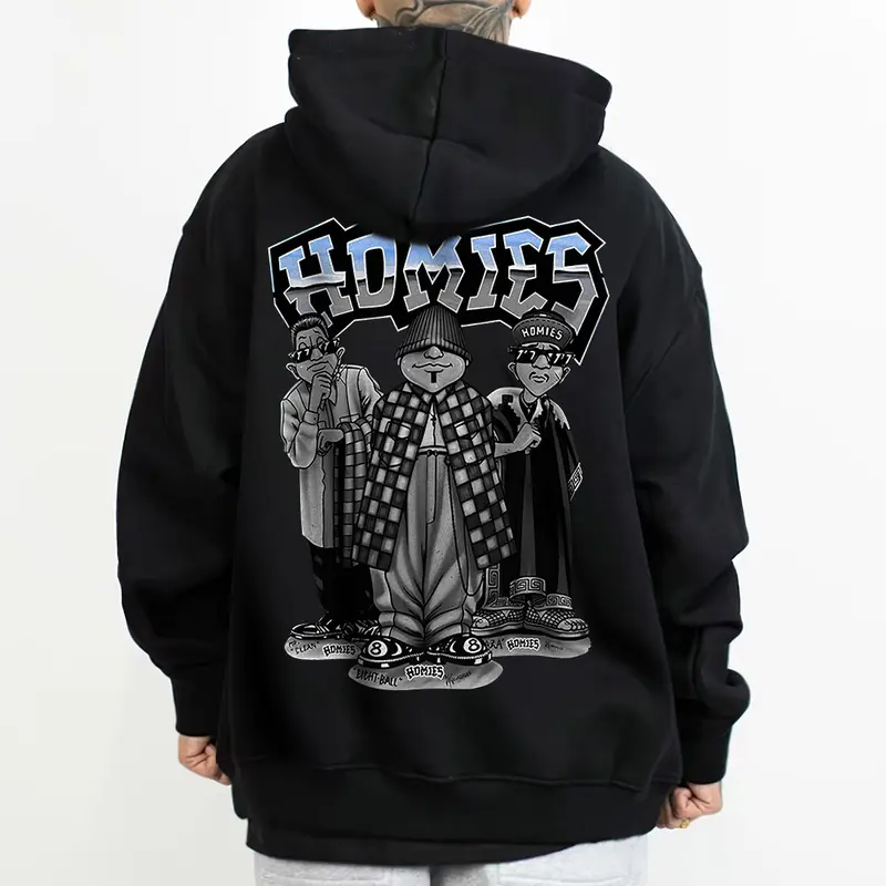 Day Of The Dead Chicano Art Homies Men's Chicanos Clothing Shirts Lowrider Clothing Homies Shirt Hoodie Cotton Fabric Smile Design Unisex Fit