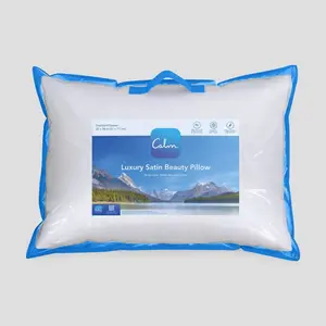 Calm Jumbo Medium Density Satin Bed Pillow