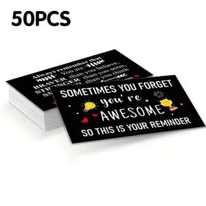 50/100 Inspirational Encouragement Cards, 3.54x2.13 Inches, Mini Thank You Notes for Healthcare Professionals, Doctors, Nurses, Volunteers, Staff
