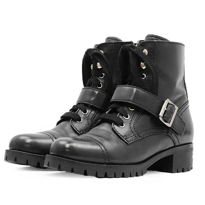 Pre-owned PRADA Calfskin Small Leather Goods 3T5917 Calf Leather Boots