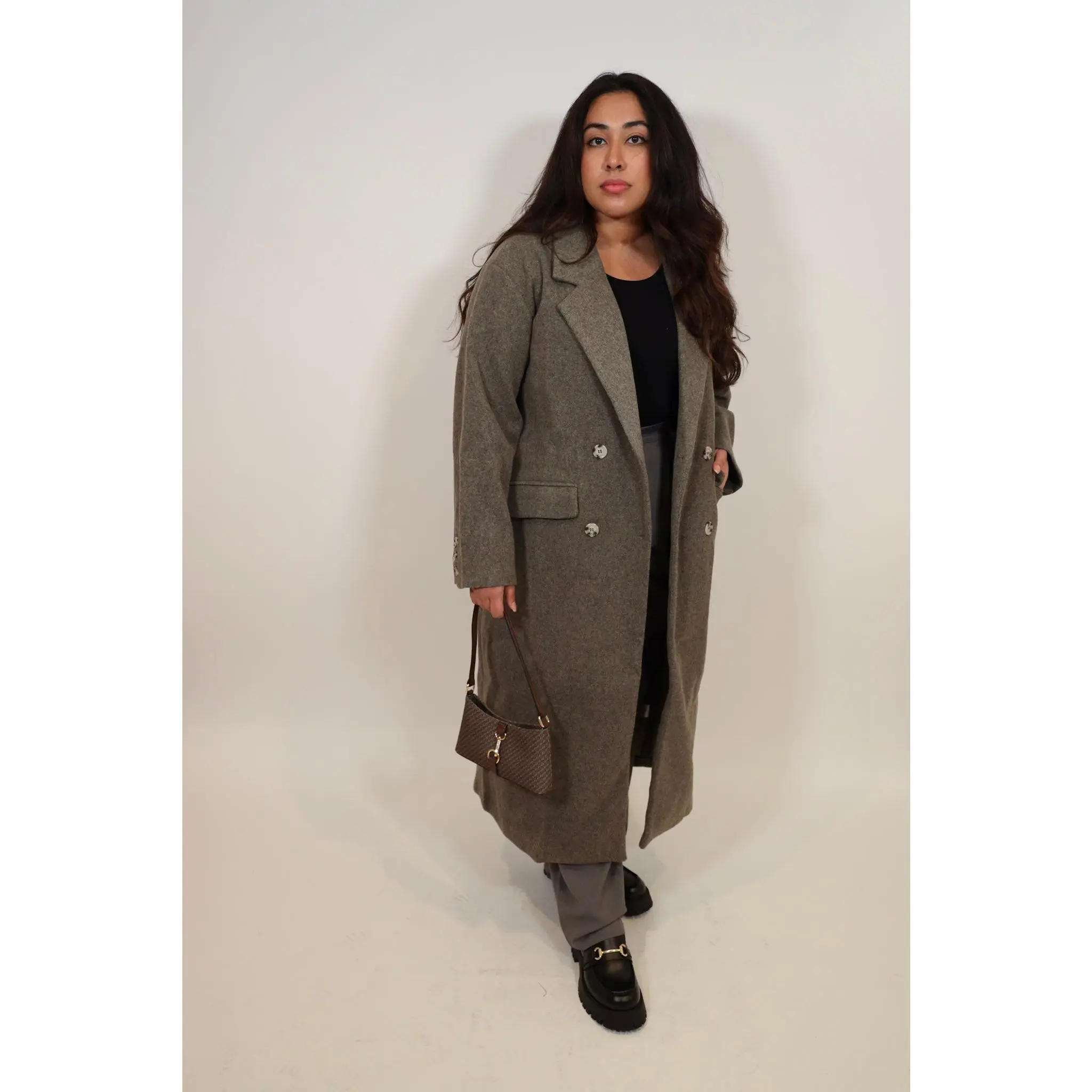 Double Breasted Lapel Duster Coat