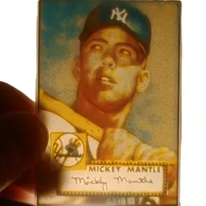 Atom Stackers: 3d printed Mickey Matle Rookie Card  Multicolor Lithophane