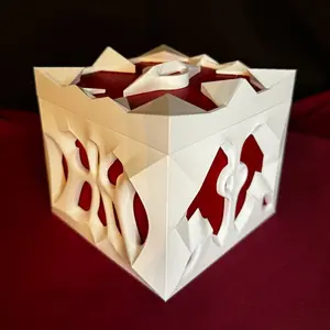 Phyrexia-Inspired Compleation Cube Commander Deck Box with Puzzle Lid & Eye-Catching Design for MTG Card Storage